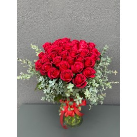 KALİPSO VAZODA 41 KIRMIZI GÜL